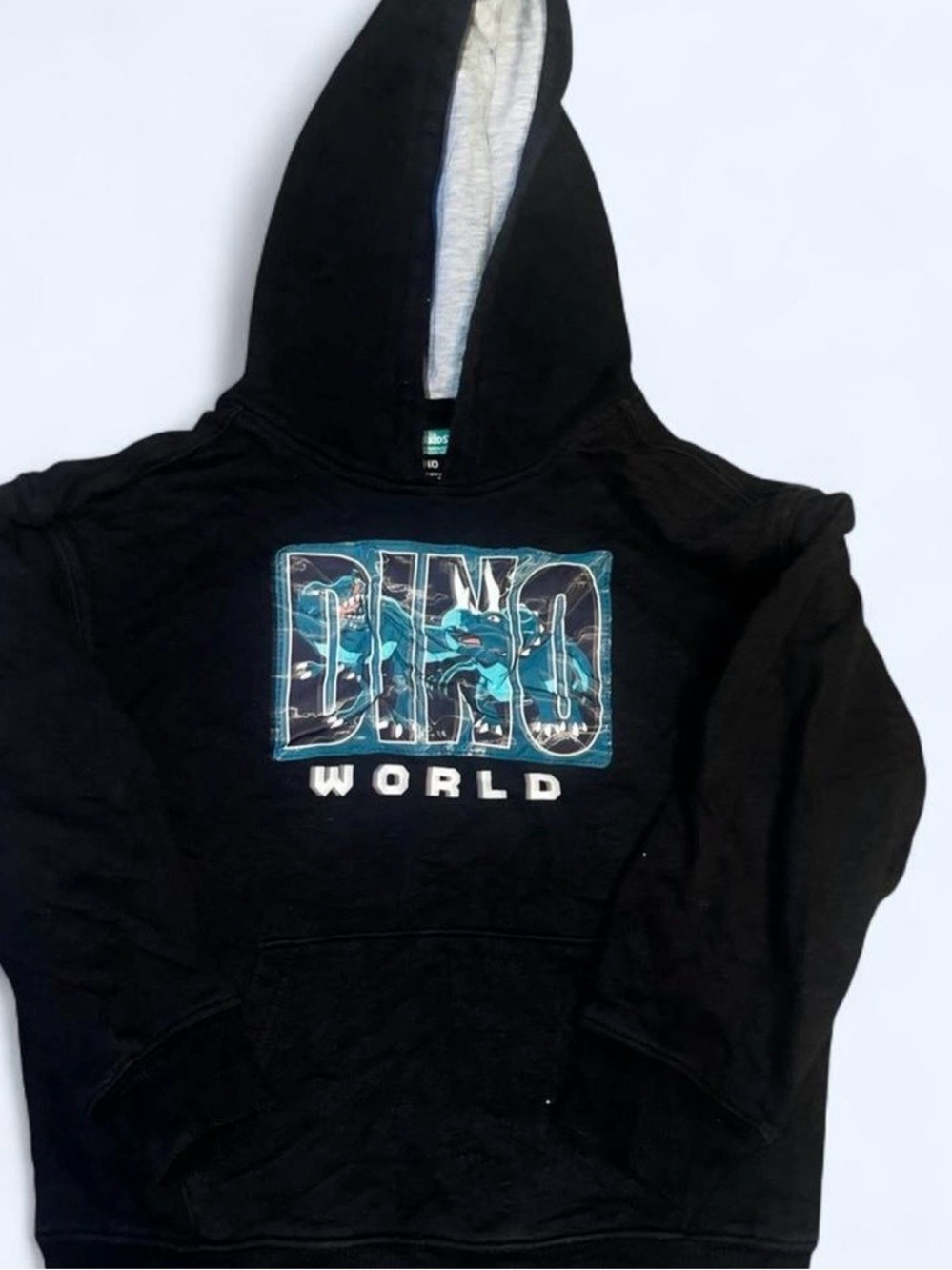 Garanimals Black Hoodie with Blue 'Dino World' Graphic
